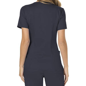 Best Quality 100% Cotton Knitted Hospital <b>Scrubs</b> Uniform <b>Sets</b> Short Sleeve Stand Collar Needle Detection <b>Women</b> Breathable - Product Image 6