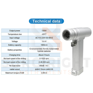 Fournitures médicales, instruments chirurgicaux, perceuse à craniotomie, scie à métaux, neurochirurgie, outil médical électrique certifié CE, utilisation hospitalière - Product Image 4