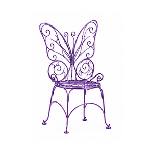 Chaise de salle à manger en métal à dossier en forme de cœur, style victorien, rouge antique, mobilier d'extérieur - Product Image 4