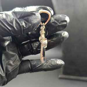 Colgante Cruzado, Colgante de Fe Cristiana, Colgante de Regalo Religioso, Colgante de Plata 925 con Moissanita VVS, Joyería Hip Hop para Raperos - Product Image 4