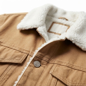 Chaqueta de Mezclilla para Hombre con Forro Polar, Cuello Sherpa, Gruesa, para Invierno, Corte Regular, Estilo Urbano, Venta al por Mayor, Fabricante OEM - Product Image 5