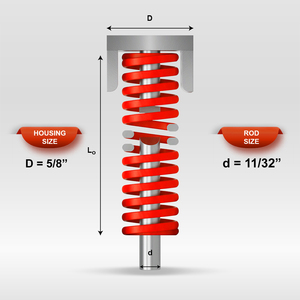 สปริงรีดสปริงยี่ห้อ Mollificio Bordignon รุ่น USR รูปทรงวงรี รับน้ำหนักปานกลาง ขนาดเส้นผ่านศูนย์กลางตัวเรือน: 5/8 นิ้ว ขนาดเส้นผ่านศูนย์กลางแกน: 11/32 นิ้ว - Product Image 1
