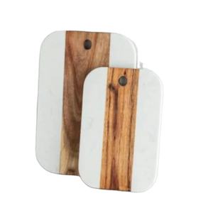 Tabla de quesos de mármol y madera, tabla de cortar con logotipo personalizado de forma cuadrada, rebanadora de queso de diseño maravilloso, última llegada - Product Image 1