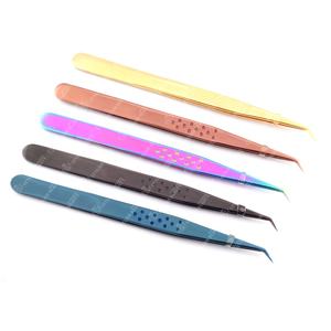 Pinces à épiler pour extensions de cils en acier inoxydable faites à la main avec logo personnalisé, 45, 75, 90 degrés, pour emballage personnalisé - Product Image 3