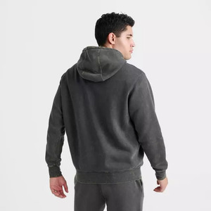Sudadera con capucha para hombre, estilo acid wash, algodón premium, estilo urbano, logotipo personalizado, ropa informal de estilo urbano. - Product Image 2