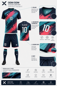 Tenue de football X Sports City pour adulte, tissu respirant et confortable, 100 % polyester, coupe classique, séchage rapide - Product Image 5