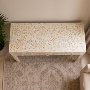 Mesa Consola Moderna de Lujo con Incrustaciones de Madreperla, Diseño Personalizado, Decoración para el Hogar, Muebles de la India - Product Image 3