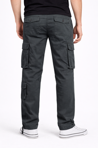 Pantalones Cargo Urban Graphite Multi-Pocket Utility para Hombre – Un moderno y esencial complemento para el día a día, confeccionado con tela resistente y rica en algodón - Product Image 3