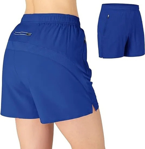Shorts de Yoga Personalizados para Mujer, Cintura Media, 100% Algodón, Bloques de Color, Cierre con Cordón, Secado Rápido, Bolsillo Elástico, Deportivos, Verano - Product Image 5
