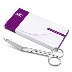 Tijeras para Vendajes Lister de 5.5 Pulgadas, Acero Inoxidable, Tijeras Médicas para Aplicación de Apósitos con Punta Angulada y Corte Recto, CE ISO 13485 - Product Image 4