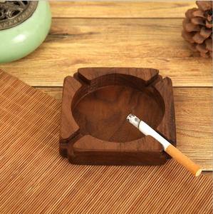 Handmade Wooden Smoking <b>Ashtray</b> Classic Eco-Friendly Tabletop Cigar Ash Holder New Design for Home Office Hotel and Restaurant - Product Image 2