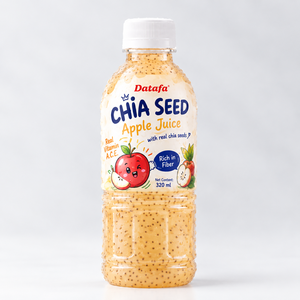 Bebida con Sabor a Jugo de Manzana y Semillas de Chía, Botella de 320 ml con Semillas de Chía Reales, Bebida Veraniega Rica en Fibra - Product Image 1