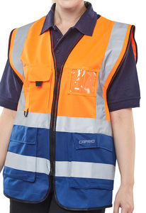 Hi-Vis Two Tone Safety Vest Reflective High Visibility Workwear Vest Custom Logo Polyester Safety Clothing for Worker - Product Image 2