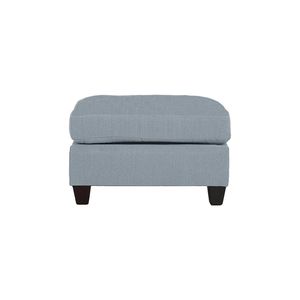 1 pezzo pouf di peluche in tessuto di lino grigio con gambe in legno per mobili da soggiorno o sgabelli e pouf - Product Image 2