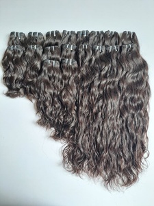 Extensiones de Cabello Humano Indio 100% Natural, Ondulado, Negro, Listo para Enviar al por Mayor - Product Image 3