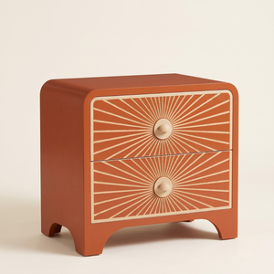 Bone Inlay <b>Bedside</b> Table Artisan Furniture Bedroom Nightstand Luxury Interior <b>Storage</b> Cabinet - Product Image 1