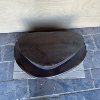 Table basse ovale en bois massif, table centrale en bois, style Wabi-Sabi, mobilier moderne pour salon