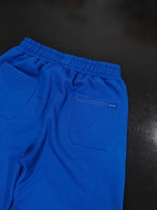 Custom Blue Embroidery <b>Cuffed</b> <b>Jogger</b> With Panel Seams Heavy Weight 100% Cotton Fleece Sweatpants For Men - Product Image 4