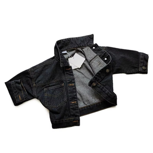En gros Veste en jean déchirée à col montant et motif écossais 100% Polyester Coupe ample Standard pour tout-petits, filles, garçons, enfants et bébés - Product Image 4