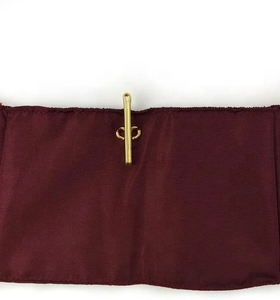 Custom Maroon V-Neck Masonic Collar with Gold Trim Emblem Classical Design <b>Sew</b>-On Badge Garment Application - Product Image 3