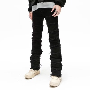 Jogging pour hommes avec logo personnalisé, effet délavé, 100% coton, style décontracté vintage streetwear, fabricant OEM - Product Image 3