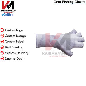 ถุงมือตกปลา OEM พร้อมสายรัดปรับได้และจับกระชับมือ ถุงมือตกปลาแบบกันน้ำนีโอพรีนขายส่ง รับทำโลโก้ OEM - Product Image 5