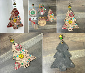 เครื่องประดับต้นคริสต์มาสหนังวัวแท้แบบตะวันตกที่แขวนของตกแต่งต้นคริสต์มาสทำจากหนังวัวแท้ - Product Image 2