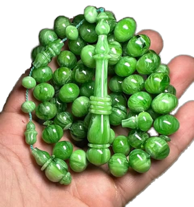 Faturan Religious Rosary Tasbih 100% Resin Eco-Friendly High Quality Handmade Hand Modeled Household <b>Beads</b> <b>Turquoise</b> Color - Product Image 4