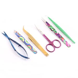 Pince à sourcils professionnelle de haute qualité et ciseaux pointus outils de maquillage en acier inoxydable avec Logo personnalisé - Product Image 3