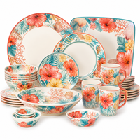 Collection de vaisselle en mélamine aspect grès, motif moucheté neutre, pour restaurants et hôtels modernes