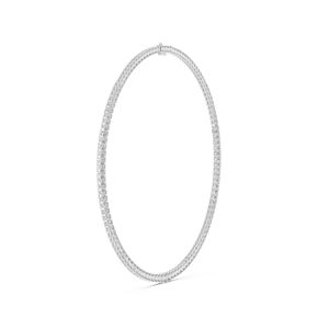 สร้อยคอทองคำ 14k สีเหลือง ประดับมรกตและเพชรเลี้ยงในห้องปฏิบัติการ สำหรับสุภาพสตรี สวมใส่ได้ในที่ทำงาน |   เพชรที่เพิ่งเพาะเลี้ยง - Product Image 5