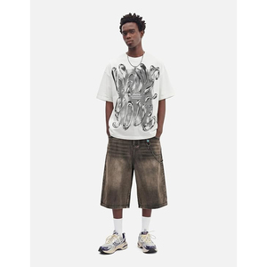 T-shirts graphiques en coton vintage pour hommes, style Y2K, coupe oversize, hauts d'été - Product Image 2