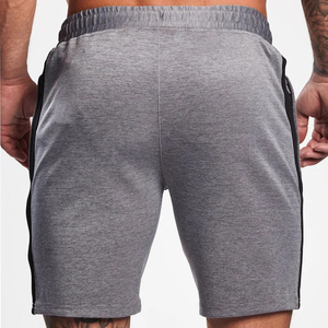 Wholesale Mens Gray Lightweight Gym <b>Shorts</b> with Side Stripe Drawstring Mid Waist Casual Athletic Bermuda <b>Short</b> Pants Gym Clothes - Product Image 2