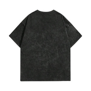 T-shirt imprimé pour homme en coton, style streetwear tendance, effet délavé vintage, motif graphique - Product Image 2