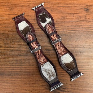 Luxury Design for apple <b>Watch</b> <b>Bands</b> Hand Tooled Leather <b>Watch</b> Strap for Women's Genuine Cowhide Leather Quick Release <b>Watch</b> <b>Band</b> - Product Image 6