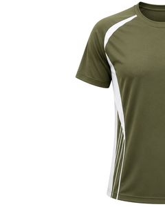 Olive Green And White Quick Dry <b>Polyester</b> Sports T <b>Shirt</b> For Men Custom Team Training Running Jersey Tee Breathable Gym Wear Pro - Product Image 3