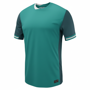 Men's Green Crew Neck Soccer Jersey Short Sleeve Moisture Wicking Polyester Training Apparel Regular Fit All Seasons - Product Image 4