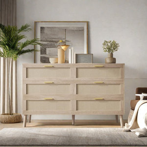 Commode en rotin à 6 tiroirs Solution de rangement élégante et pratique - Product Image 2