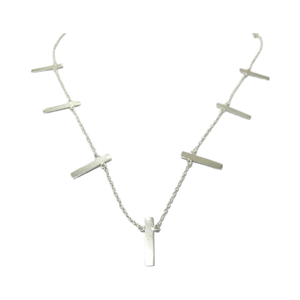 Collar de plata 925 con diseño de barra Fábrica de joyería al por mayor en Tailandia - Product Image 1