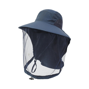 Sombrero de Pescador Azul Marino de Diseño Personalizado con Visera de Malla, Protección Solar, Ajustable y Transpirable para Pesca y Senderismo al Aire Libre - Product Image 2