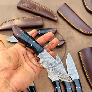 Couteau de chasse en acier Damas à lame droite, manche en bois Pakka, lame fixe, couteau d'extérieur personnalisé ODM, vente chaude 2026, lot en gros - Product Image 5