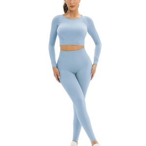 Ensemble de yoga pour femmes, leggings taille haute, soutien-gorge de sport, vêtements de sport, tenue de fitness extensible et confortable, ensembles pour femmes - Product Image 4