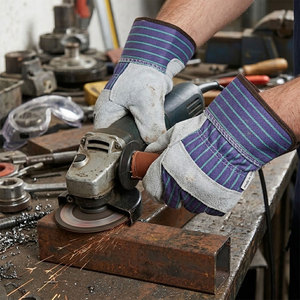 Gants de travail de sécurité en cuir de vachette de qualité supérieure pour la construction et les travaux industriels résistants à la chaleur - Product Image 4