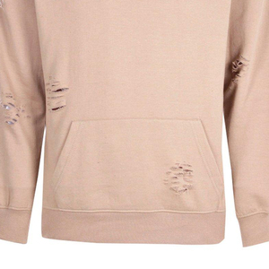 Sudadera con Capucha Oversize para Hombre, Estilo Vintage Desgastado, Efecto Rasgado, Streetwear, Felpa Gruesa - Product Image 4