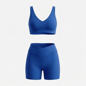 Ensemble de yoga pour femmes, vêtements de fitness, soutien-gorge de sport, short de gym, vêtements de sport sans couture, vêtements de sport athlétiques, tenue d'entraînement, vêtements d'exercice - Product Image 1