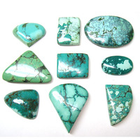 Turquoise tibétaine naturelle, cabochons bruts, authentiques, certifiés, pierres provenant de sources éthiques pour la fabrication de bijoux, provenant d'un grossiste de Jaipur.