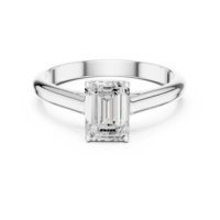 Bague de fiançailles solitaire en argent sterling avec émeraude et moissanite |   Bague de mariage classique solitaire pour femme
