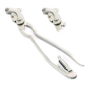 Emasculador de trinquete prémium Serra de acero inoxidable alemán, instrumento veterinario reutilizable para castración de caballos y cabras, marca personalizada - Product Image 1