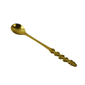 ช้อนทองเหลืองดีไซน์โบราณสำหรับตกแต่งโต๊ะอาหารร้านอาหาร ช้อนสีทองคุณภาพดี ราคาไม่แพง ขายส่ง - Product Image 6