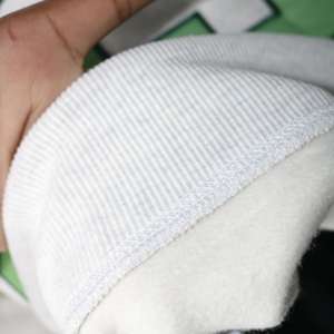 SJA ASH GREY <b>Mock</b> <b>Neck</b> Sweatshirt 100% GREEN Applique Embroidery wide <b>neck</b> Sweatshirt Finer Threads - Product Image 5